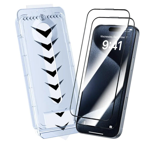 OneFish for iPhone 16 Pro Tempered Glass Screen Protector HD Screen Protection Clear Glass Dust Resistant Fingerprint Resistant [2 Pack]