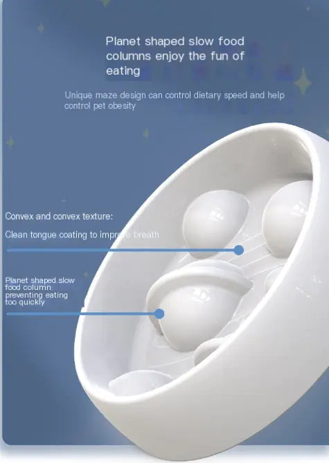 Amazon Starry Sky Slow Feed Dog Bowl - High Anti-Spill