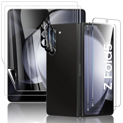 WYQLTD [6 Pack for Samsung Galaxy Z Fold 5 Screen Protector Front Tempered Glass Screen Protector + Inner TPU Screen Protector + Tempered Glass Camera Lens Protector Anti-ScratchNo Bubbles