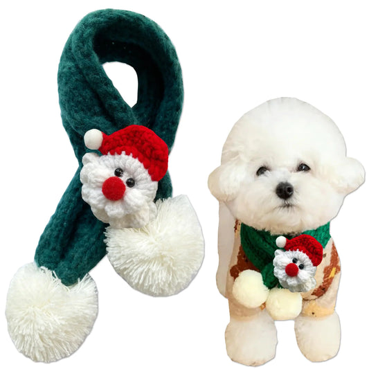 YOOLEETC Pet Christmas Dog Cat Scarf | Christmas Dog Cat Neck | Christmas Dog Cat Collar | Christmas Cat Dog Saliva Towel & Pet Dress-Up Accessories and Christmas Parties (Type I)