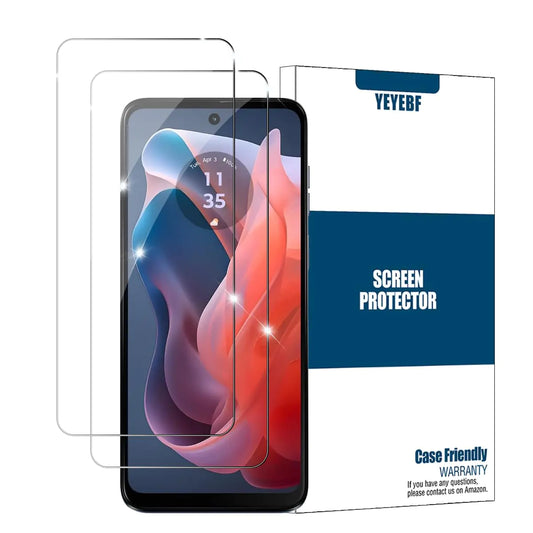 YEYEBF Moto G play 2024 Screen Protector [2 Pack] HD-Clear Tempered Glass Screen Protector [3D Touch][Bubble-Free][Anti-Scratch] Screen Protector Glass For Moto G play 2024