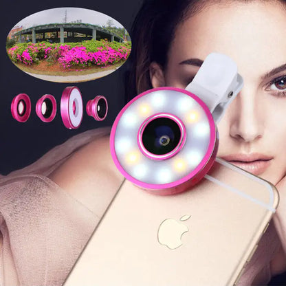 Picture Perfect II Flash Fill LED Light with 3 Clip and Snap Lens