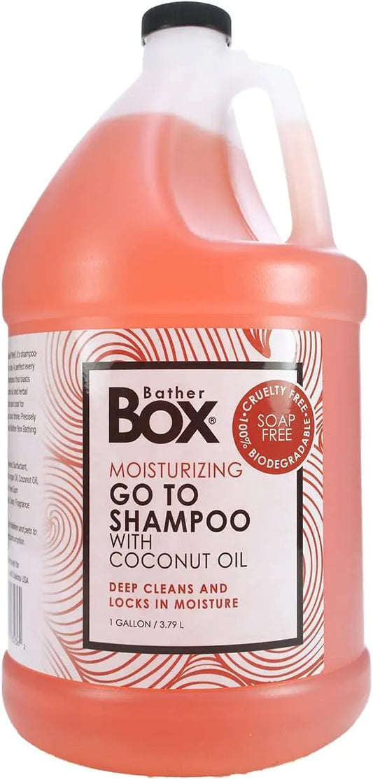 BatherBox Go to Dog Shampoo 1 Gallon - Professional Grooming Grade Naturally Derived Moisture-Rich Coconut Oil and Herbal Extracts Calms Dry Itchy Irritated Skin