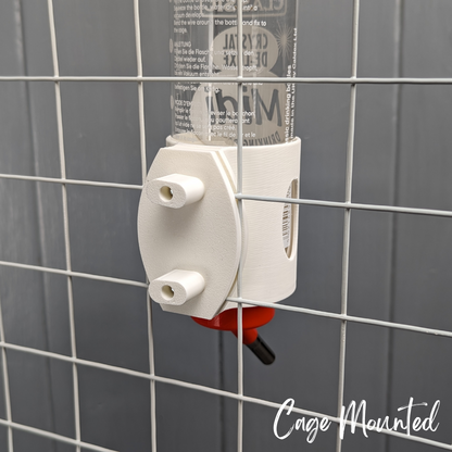SINGLE Cage/Wall Mounted Water Bottle Holder - White - TRADE