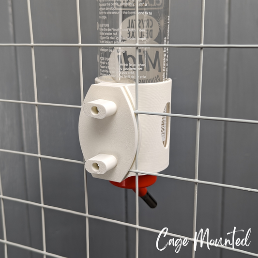 SINGLE Cage/Wall Mounted Water Bottle Holder - White - TRADE