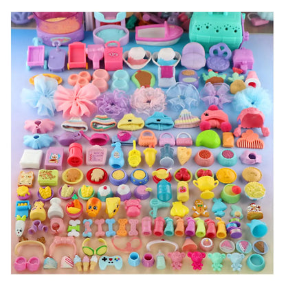 Pet Cute Accessories Lot Random 25pcsClothes Food and Drink Ice Cream Bow Collar Necklace Bear Jacket Card Sunglasses and More Choices Compatible with lps Cat Collie Dachshund Cocker Spaniel Dog