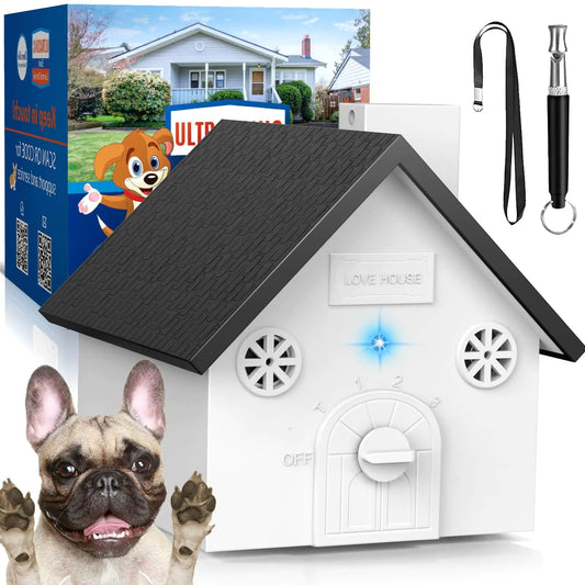 Anti Barking Device Auto Dog Barking Control Device with 50FT 3 Levels Dog Bark Deterrent Device for Outdoor/Indoor Rechargeable Bark Dog Deterrent Bark Box Effective Stop Dogs from Bark