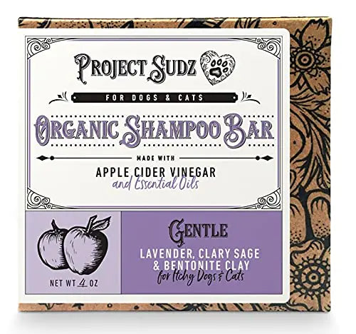 Project Sudz Gentle All Natural Dog Shampoo for Dry Coat for Sensitive Skin | Bar Shampoo for Dogs | Organic Dog Shampoo Sensitive Skin | Lavender (1)