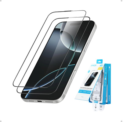Anker Easy Fit Screen Protector Kit (HD, 2-Pack) for iPhone 15 Pro Max